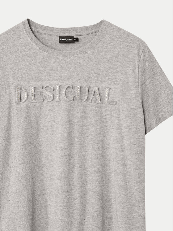 Desigual Desigual T-shirt Brandy 24WWTK24 Siva Regular Fit
