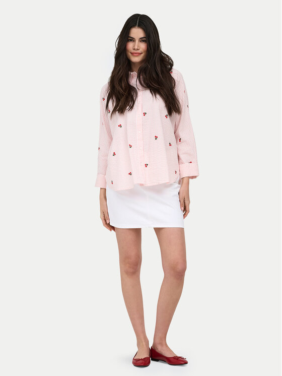 ONLY ONLY Spódnica jeansowa Stella 15339630 Biały Regular Fit