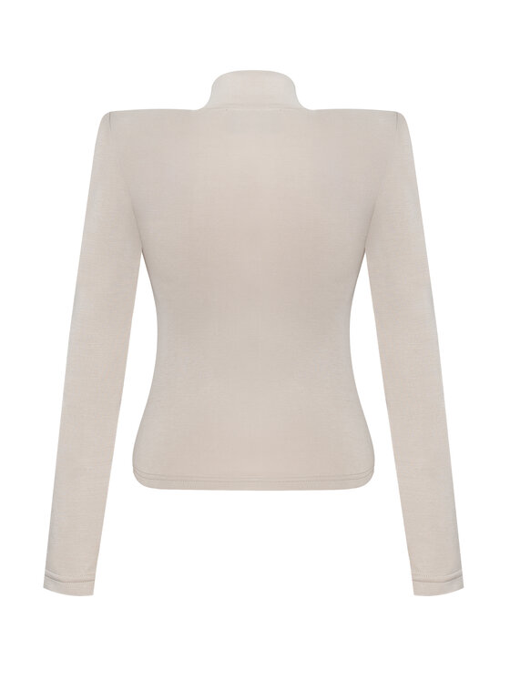 Magda Matyja Magda Matyja Bluza JETLAG ZIP BEIGE Beżowy Fitted Fit