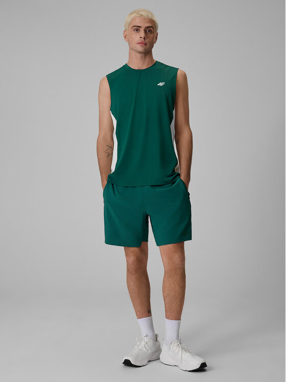 4F 4F Koszulka techniczna SERVE & SMASH Zielony ciemny Regular Fit