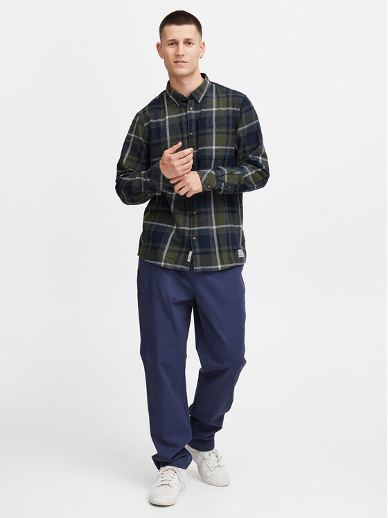 Solid Solid Πουκάμισο 21107051 Πράσινο Regular Fit