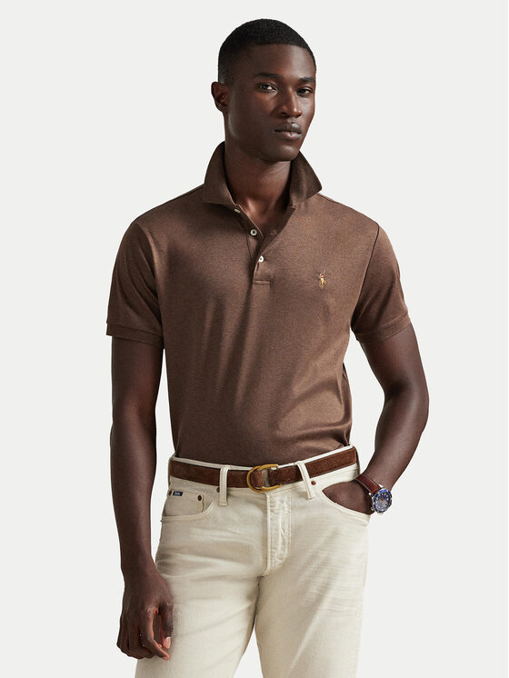 Polo Ralph Lauren Polo Ralph Lauren Polo marškinėliai 710704319094 Ruda Custom Slim Fit