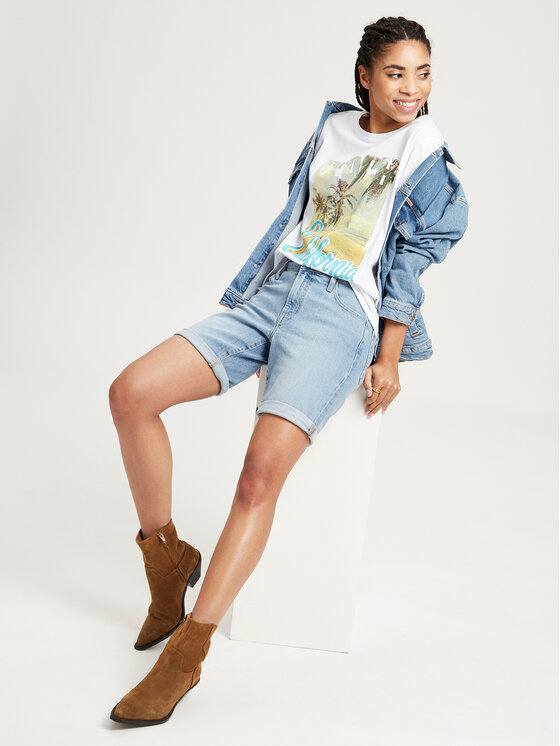 Cross Jeans Cross Jeans T-Shirt 56059-008 Biały Regular Fit