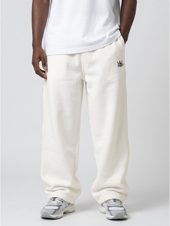 Jigga Wear Jigga Wear Spodnie dresowe Szerokie 131970 Kremowy Baggy Fit