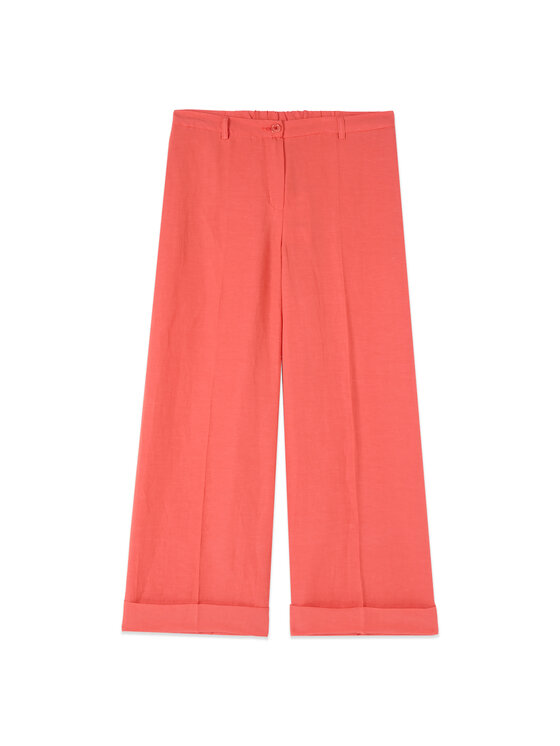Oltre Oltre Pantaloni di tessuto P02BR109304N016 Arancione Cropp Fit