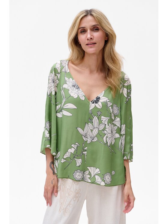 blue shadow blue shadow Bluzka Ida Zielony Regular Fit