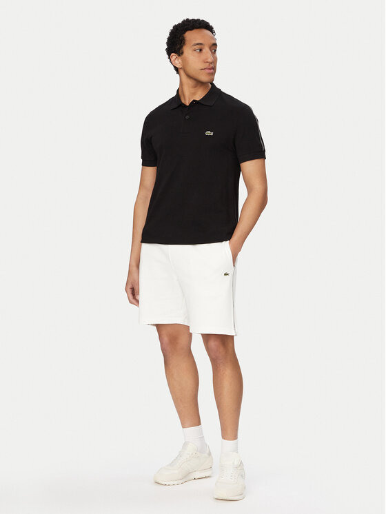 Lacoste Lacoste Тениска с яка и копчета PH0897 Черен Regular Fit