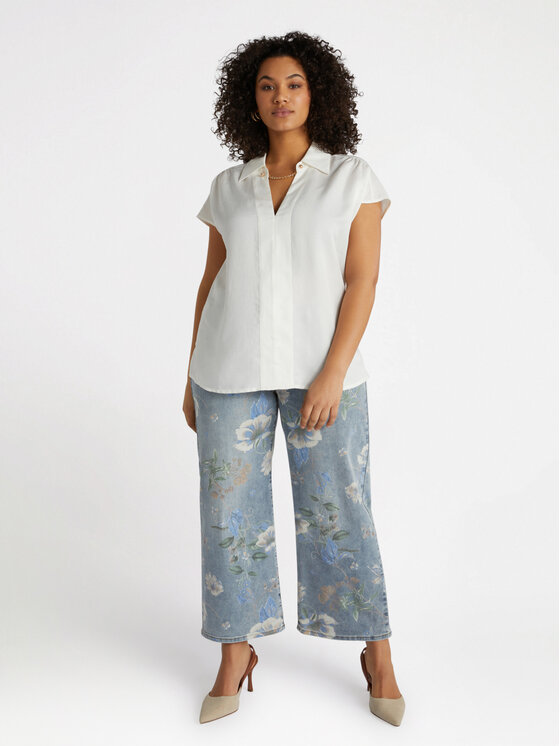 Fiorella Rubino Fiorella Rubino Bluzka 2730T002238N011 Biały Regular Fit