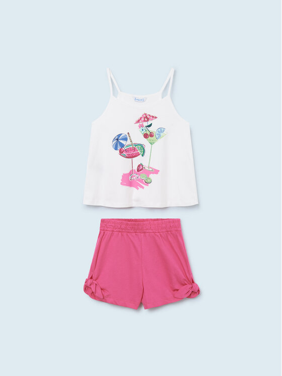 Completo top e pantaloncini 6245 Multicolore