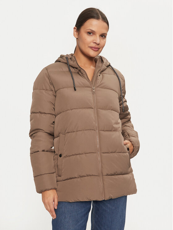 Fransa Fransa Télikabát Mabelle 20613793 Barna Regular Fit
