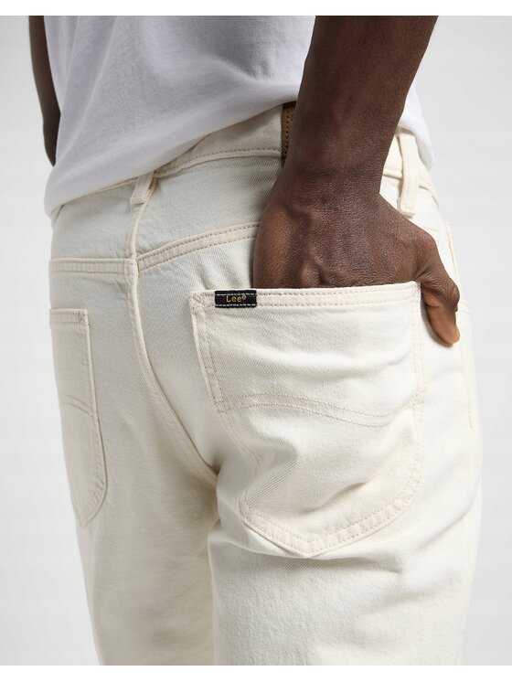 Lee Lee Jeansy West Biały Relaxed Fit