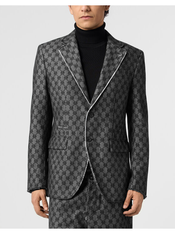 PHILIPP PLEIN PHILIPP PLEIN Marynarka 31285 Czarny Regular Fit