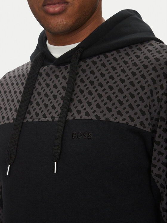 BOSS BOSS Mikina Luke 50540534 Čierna Regular Fit