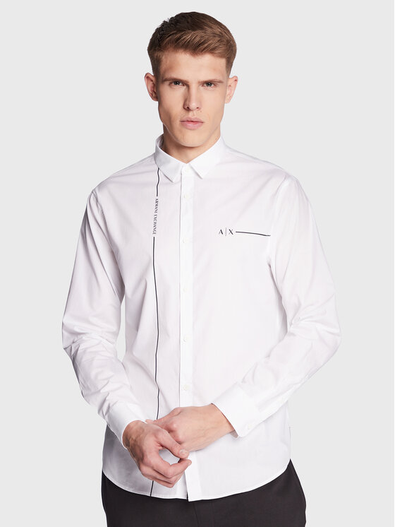 Armani Exchange Chemise 3RZC01 ZNXLZ 1100 Blanc Regular Fit