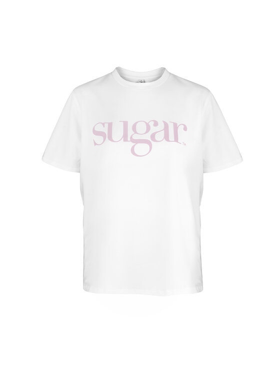 sugar sugar T-Shirt Torino White & Crystal Rose Biały Regular Fit