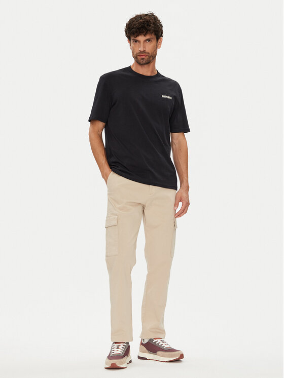 Napapijri Napapijri Tricou Smallbox NP0A88TR Negru Regular Fit
