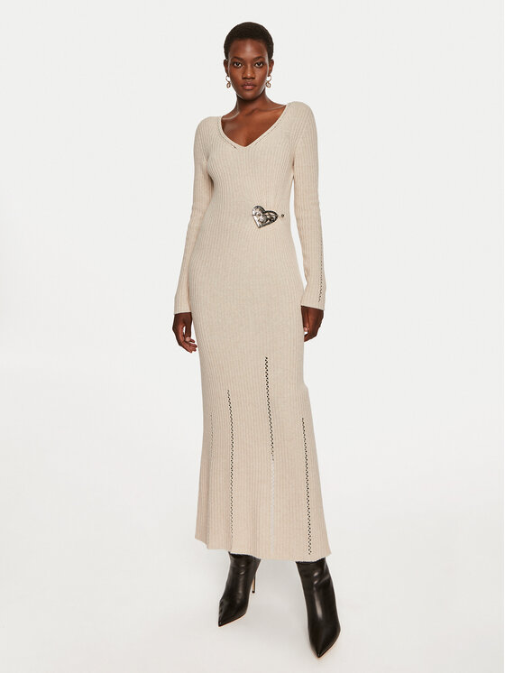 TWINSET TWINSET Трикотажна сукня 242TP3440 Бежевий Slim Fit