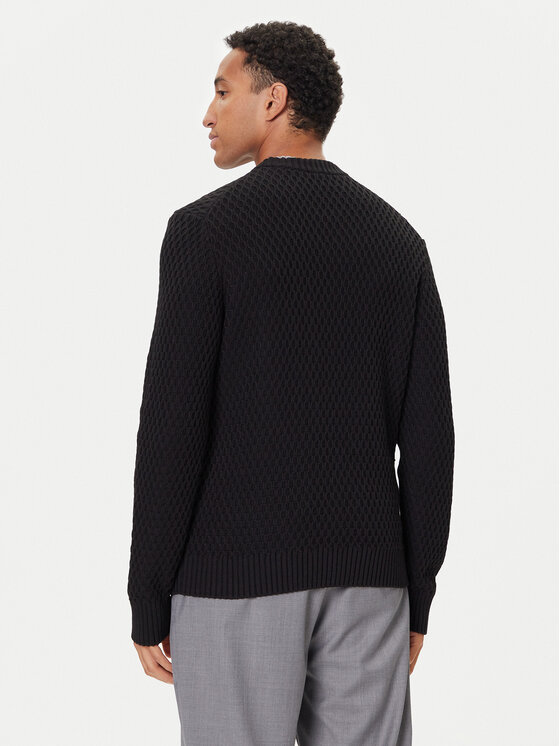 HUGO HUGO Megztinis Syer 50546995 Juoda Regular Fit