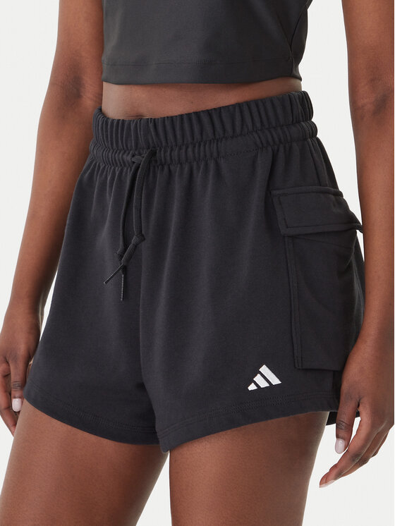 adidas adidas Sportiniai šortai Essentials Small Logo French Terry Cargo JD9944 Juoda Loose Fit