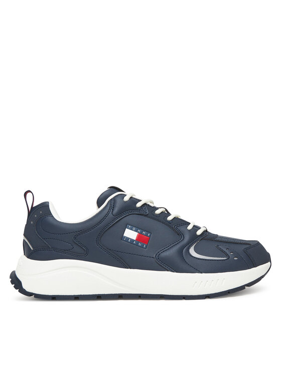 Tommy Jeans Tommy Jeans Sneakersy Tjm Runner Leather EM0EM01621 Granatowy