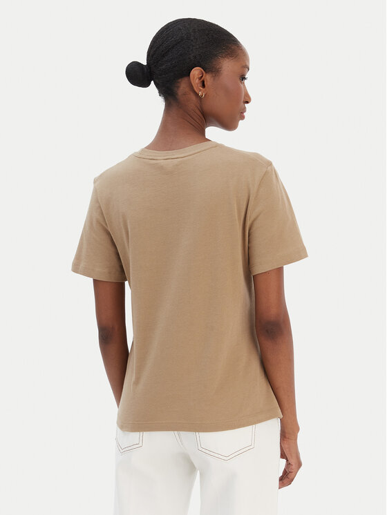 Tommy Hilfiger Tommy Hilfiger T-Shirt Logo WW0WW40276 Beige Regular Fit