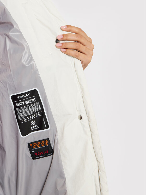REPLAY REPLAY Зимове пальто W7673.000.84180 Білий Regular Fit