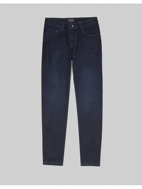 Borgio Borgio Jeansy paterno Granatowy Classic Fit