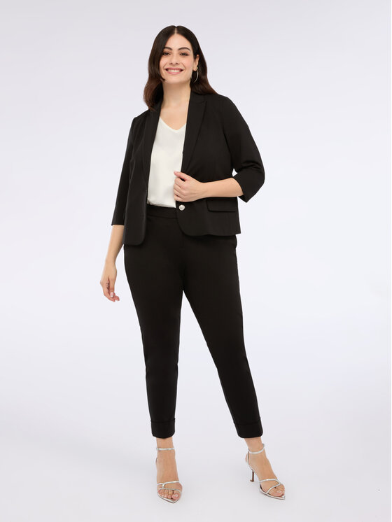 Fiorella Rubino Fiorella Rubino Pantaloni di tessuto P609L002190N033 Nero Regular Fit
