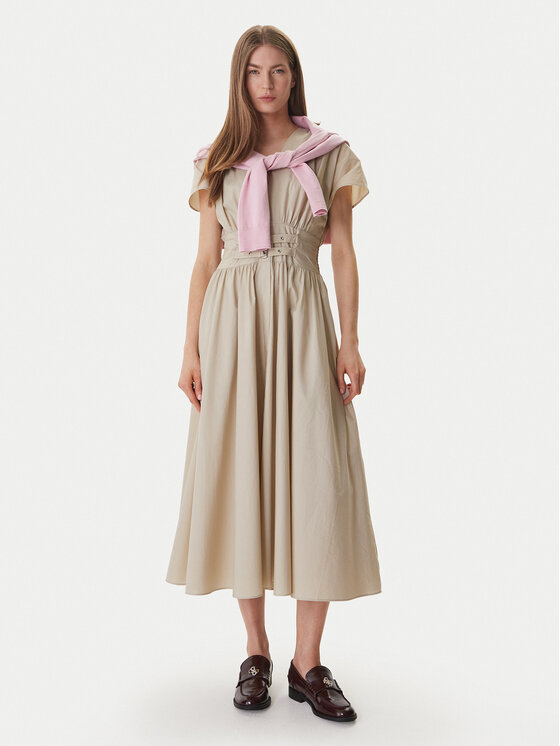 DKNY DKNY Každodenné šaty DJ6D9194 Béžová Regular Fit