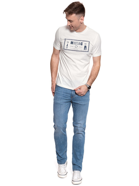 Mustang Mustang T-shirt ALEX C ICONIC Bianco Regular Fit