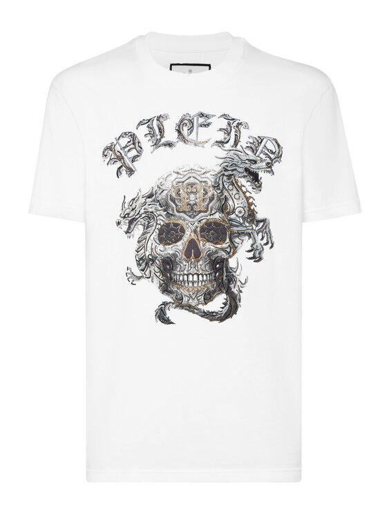 PHILIPP PLEIN PHILIPP PLEIN T-Shirt 14689 Biały Regular Fit
