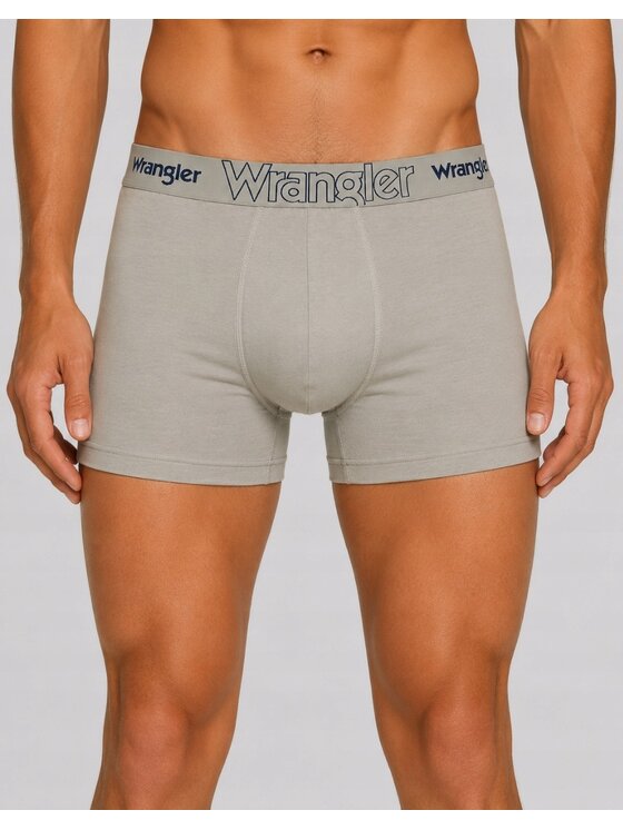 Wrangler Wrangler Bokserki Heath 3 Pack Cotton Elastane Trunks Niebieski