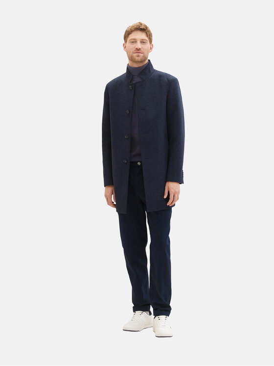 Tom Tailor Tom Tailor Kevad-sügis mantel 1037407 Tumesinine Regular Fit