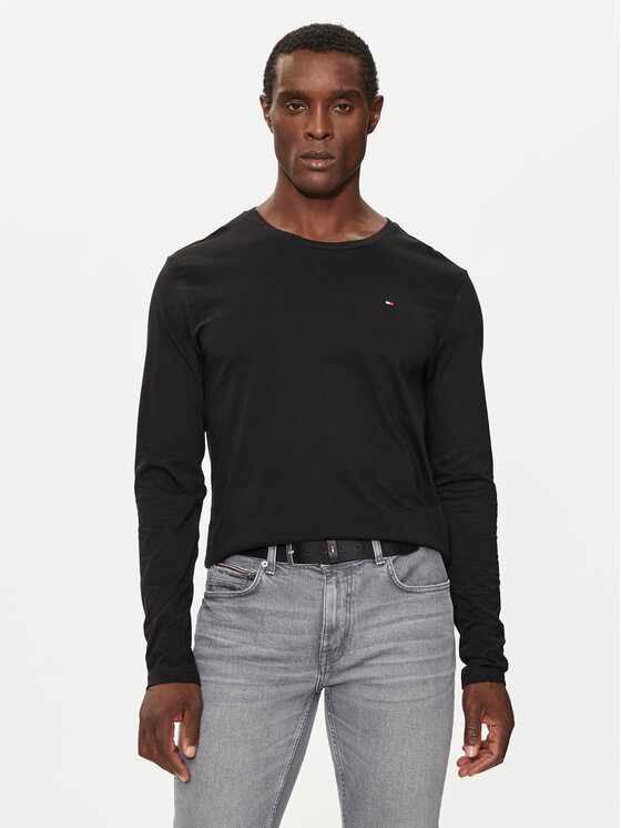 Tommy Hilfiger Tommy Hilfiger Komplet 3 majic z dolgimi rokavi UM0UM03378 Črna Regular Fit