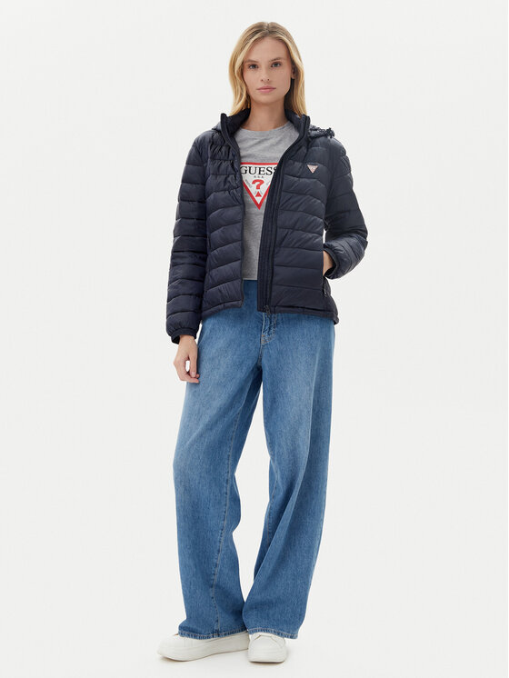 Guess Jeans Guess Jeans Átmeneti kabát W5RL99 WHAB2 Sötétkék Regular Fit