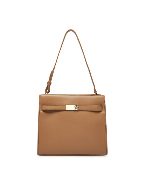 Geantă Tommy Hilfiger Th Heritage Shoulder Bag AW0AW17182 Maro