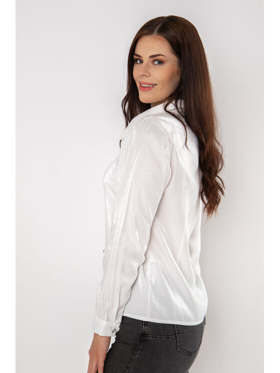 QUIOSQUE QUIOSQUE Halenka AIVA BLOUSE Bílá Regular Fit