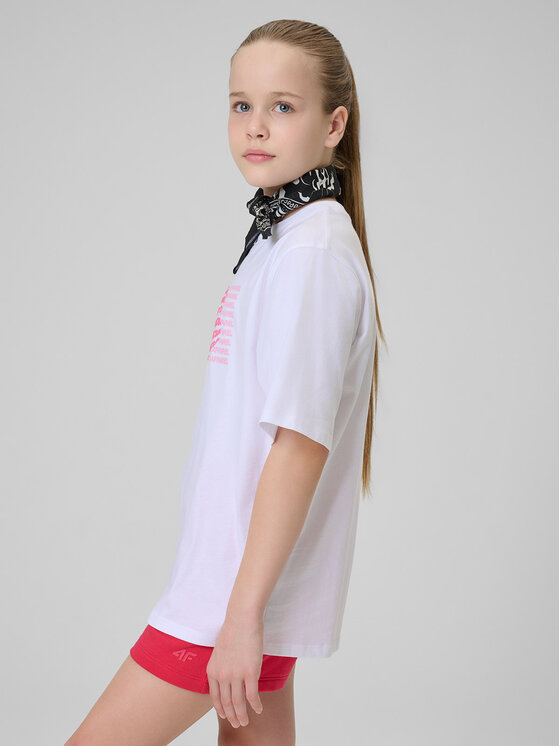 4F 4F T-Shirt THE COLOR'S ENERGY Biały Loose Fit