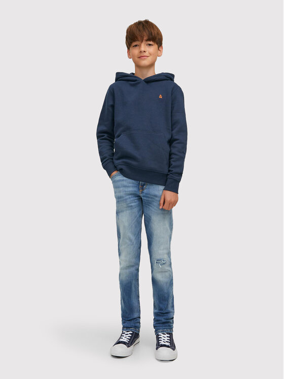 Jack&Jones Junior Džemperis ar kapuci Star 12213100 Tumši zils Regular Fit