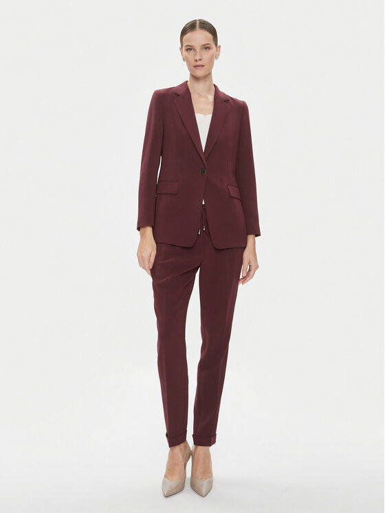 BOSS Boss Штани з тканини Tariyanah 50490039 Бордовий Regular Fit