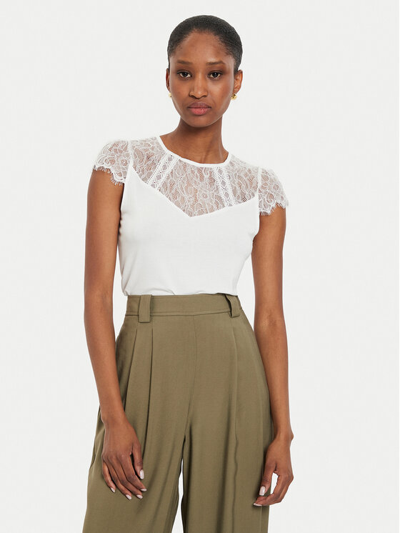 Morgan Morgan Bluse 232-DGIULIA Weiß Slim Fit