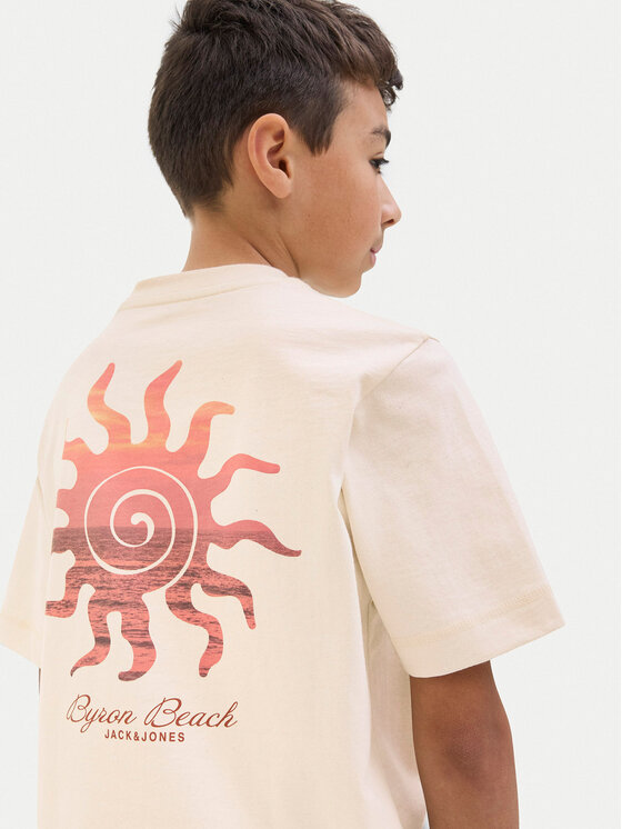 Jack & Jones Junior Jack & Jones Junior T-Shirt Canggu 12278649 Beżowy Relaxed Fit