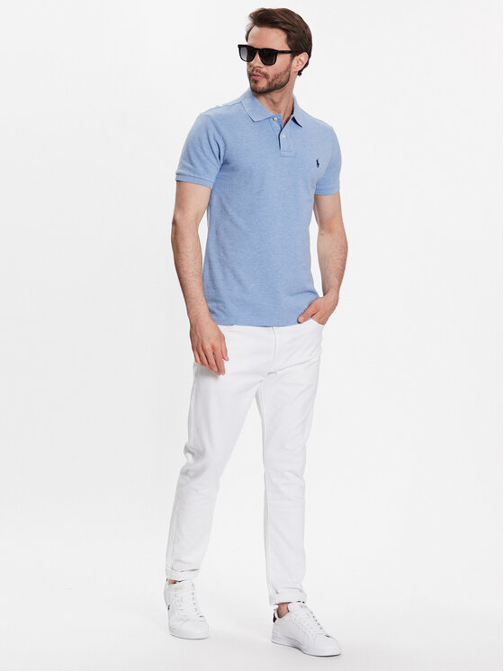 Polo Ralph Lauren Polo Ralph Lauren Polo marškinėliai 710548797013 Mėlyna Slim Fit