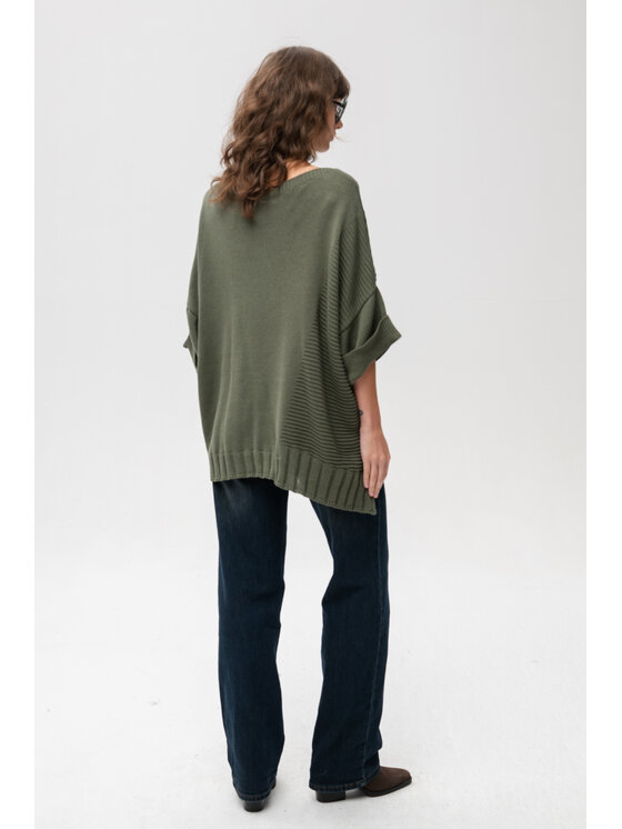 blue shadow blue shadow Sweter Nell Zielony Regular Fit