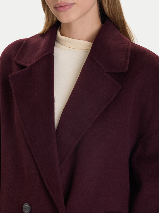 ViCOLO ViCOLO Volneni plašč TF0003 Bordo rdeča Regular Fit