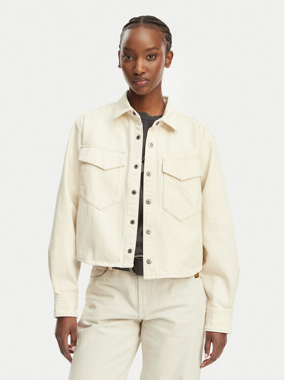 G-Star Raw G-Star Raw Džínsová bunda D29107-E362 Krémová Relaxed Fit