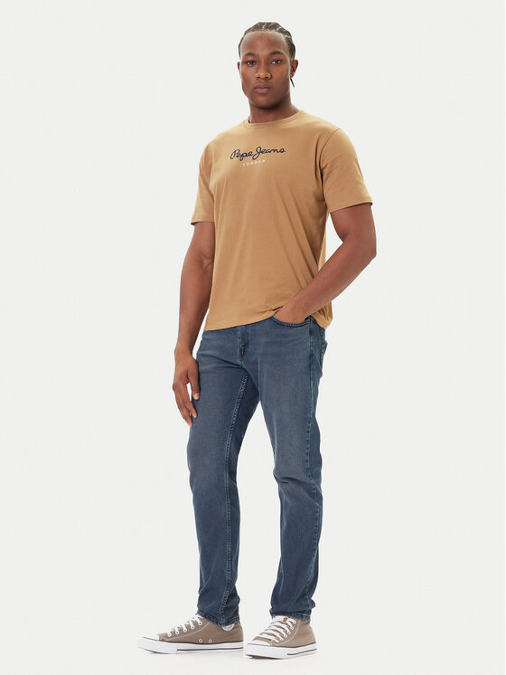 Pepe Jeans Pepe Jeans Póló Eggo N PM509979 Bézs Regular Fit