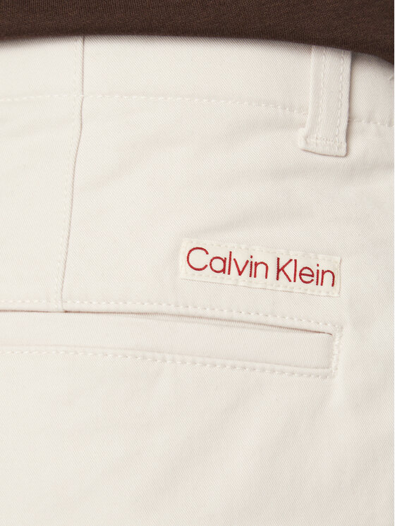 Calvin Klein Jeans Calvin Klein Jeans Pantaloni chino 90s LV04RF619G Alb Straight Fit