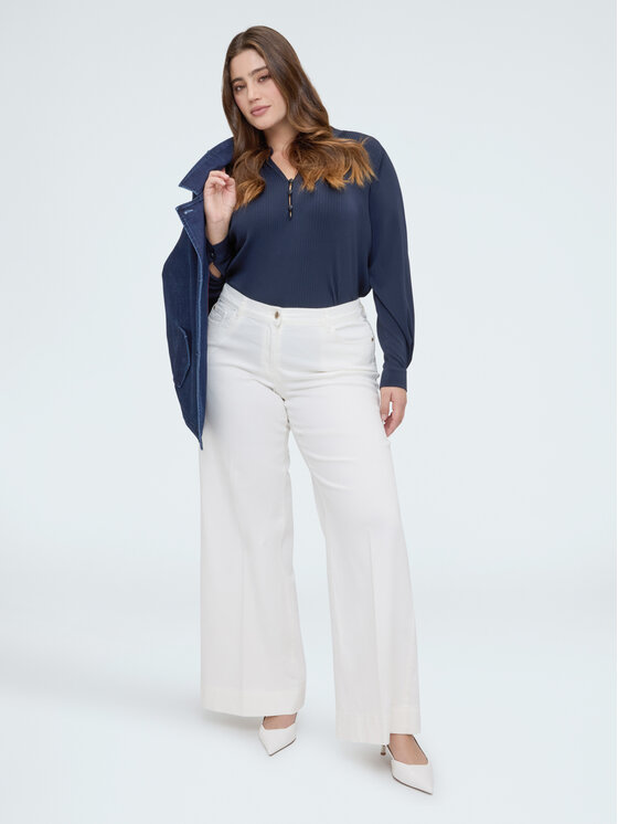 Fiorella Rubino Fiorella Rubino Bluzka G03VL008897N034 Niebieski A-Line Fit