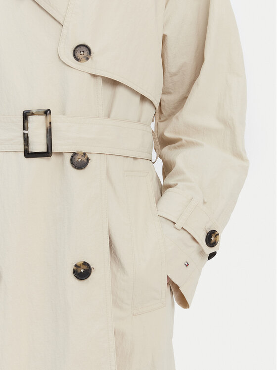 Tommy Hilfiger Tommy Hilfiger Καπαρτίνα WW0WW45632 Μπεζ Oversize